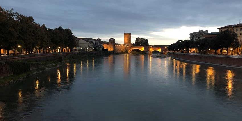 Il fiume Adige a Verona