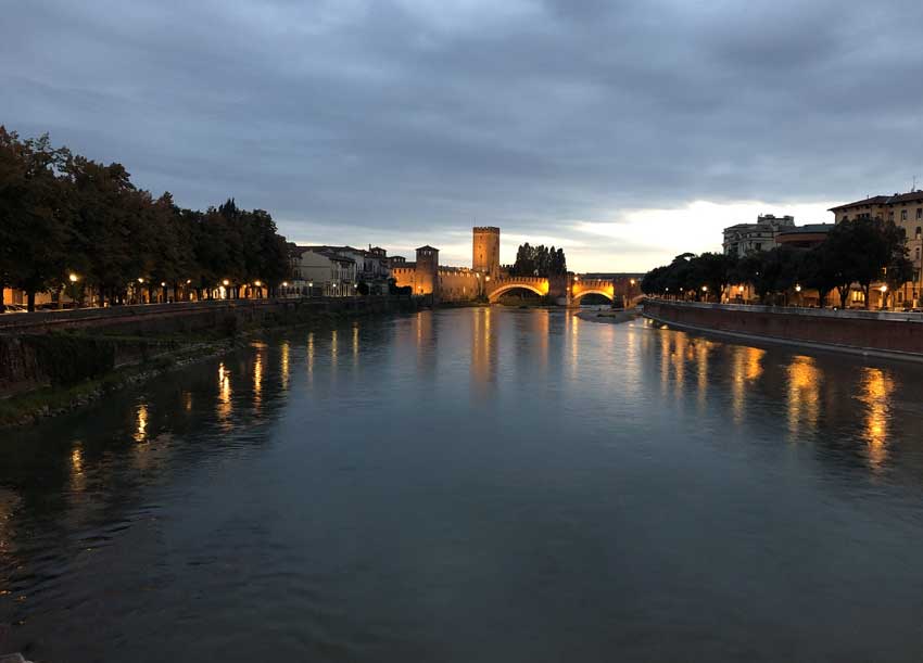 Il fiume Adige a Verona